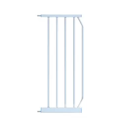 Baby Safe - Metal Safety Gate with 30 cm + 45 cm Extension - White