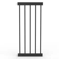 Baby Safe Wooden Safety Gate w/t 35cm Black Extension - Natural Wood