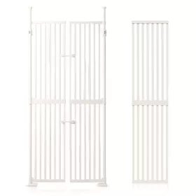 Baby Safe Extra Tall Dual Door Metal Safety Gate with 40cm Extension - White