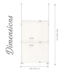 Baby Safe Extra Tall Dual Door Metal Safety Gate with 40cm Extension - White