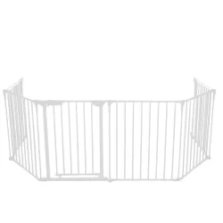 Baby Safe Convertible Playpen with Mat - White