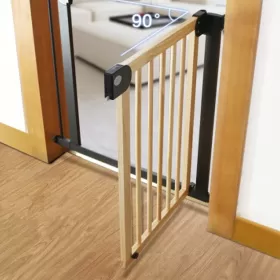 Baby Safe Wooden Safety Gate - Natural Wood