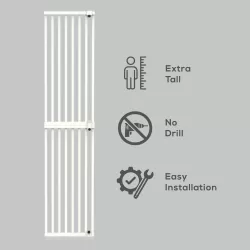 Baby Safe - Gate Extension 40cm Tall Metal Safety Gate - White