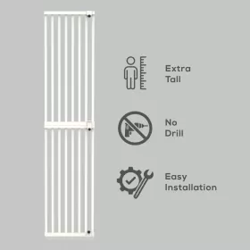 Baby Safe - Gate Extension 40cm Tall Metal Safety Gate - White