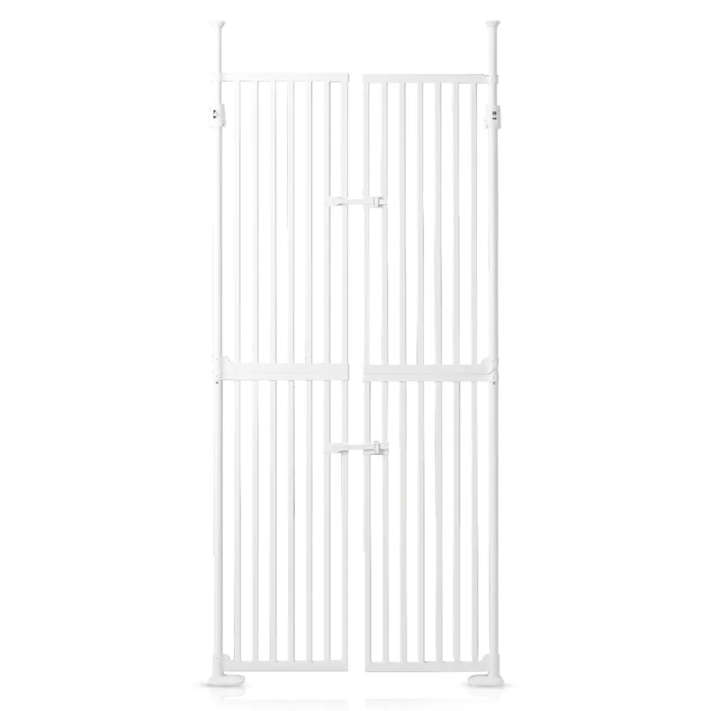 Baby Safe Extra Tall Dual Door Metal Safety Gate - White