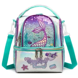 Eazy Kids Lunch Bag and Activity Backpack Set of 3 Mermaid-Purple Green