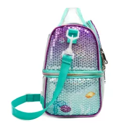 Eazy Kids Lunch Bag and Activity Backpack Set of 3 Mermaid-Purple Green