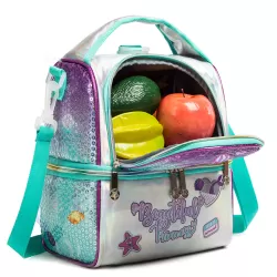 Eazy Kids Lunch Bag and Activity Backpack Set of 3 Mermaid-Purple Green