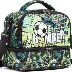 Eazy Kids Lunch Bag Combo of 3 Football-Green