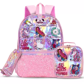 Eazy Kids Back to School Combo Set of 4 It's Girl Thing-Pink