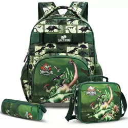 Eazy Kids Back to School Combo Set of 5 Dinosaur-Black Green