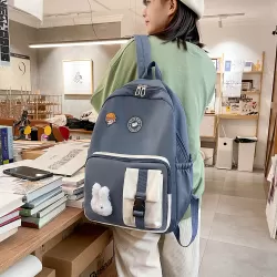 Eazy Kids School Bag Combo Set of 5 Skater-Blue Grey