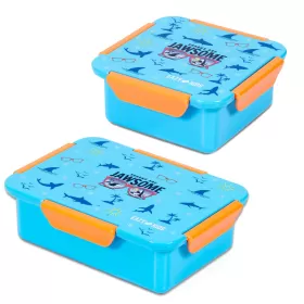 Eazy Kids Lunch Box Set Jawsome-Blue