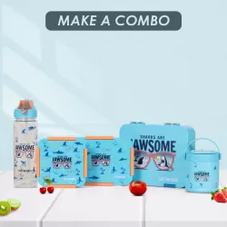 Eazy Kids Lunch Box Set Jawsome-Blue