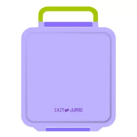 Eazy Kids Jumbo Bento Lunch Box w/ Lunch Bag and Thermos & Dip Jar- Purple