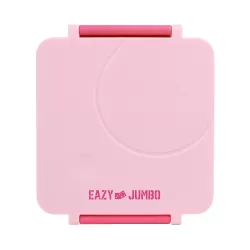 Eazy Kids Jumbo Bento Lunch Box w/ Grey Lunch Bag , Food Jar and Cutlery - Pink