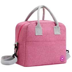 Eazy Kids Bento Box wt Insulated Lunch Bag & Cutter Set-Combo-Girl Power Pink