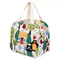 Eazy Kids Bento Box wt Insulated Lunch Bag Combo-Green