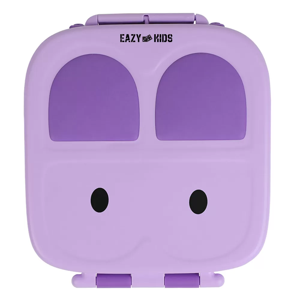 Eazy Kids Bento Box wt Insulated Lunch Bag Combo-Purple