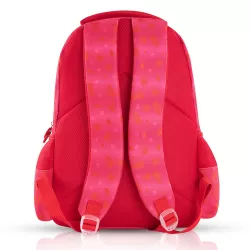 Eazy Kids 17Inch Set of 4 School Bag with Stainless Steel 640ml Water Bottle, Lunch Bag and Pencil Case - Tropical Pink