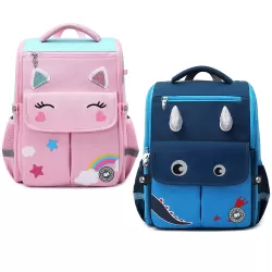 Eazy Kids 3D Unicorn School Bag wt Trolley - Pink