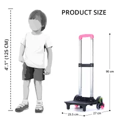 Eazy Kids-School Bag wt Trolley Pink