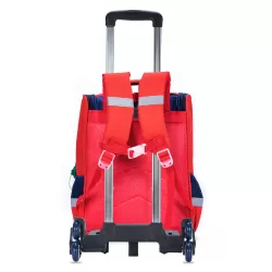 Eazy Kids School Bag Dino in Space wt Trolley - Red