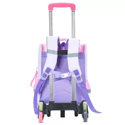 Eazy Kids School Bag Unicorn wt Trolley - Purple