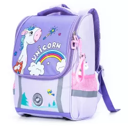 Eazy Kids School Bag Unicorn wt Trolley - Prince Purple