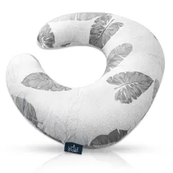 Little Story Soft Breathable fiberfill Newborn Lounger Bed with Baby Nursing and Feeding Pillow - Leaves