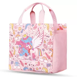 Nohoo Kids 16 Inch School Bag with Handbag Combo Unicorn - Pink