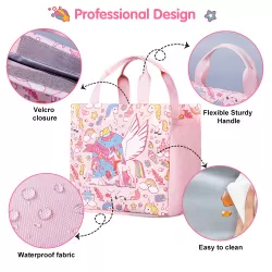 Nohoo Kids 16 Inch School Bag with Handbag Combo Unicorn - Pink