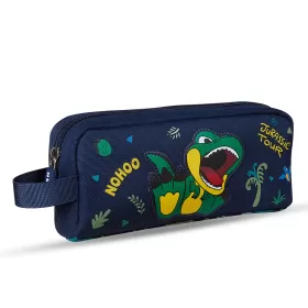 Nohoo Kids 16 Inch School Bag with Pencil Case Combo Dino - Green