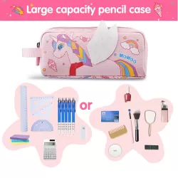 Nohoo Kids 16 Inch School Bag with Pencil Case Combo Unicorn - Pink