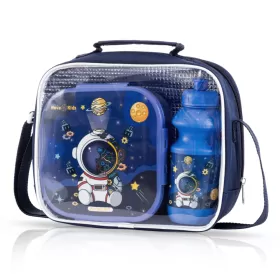 Nova Kids Trolley School Bag Set of 5 - 16 Inch - Astronaut Blue