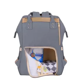 Sunveno Diaper Bag with USB + Diaper Caddy - Grey