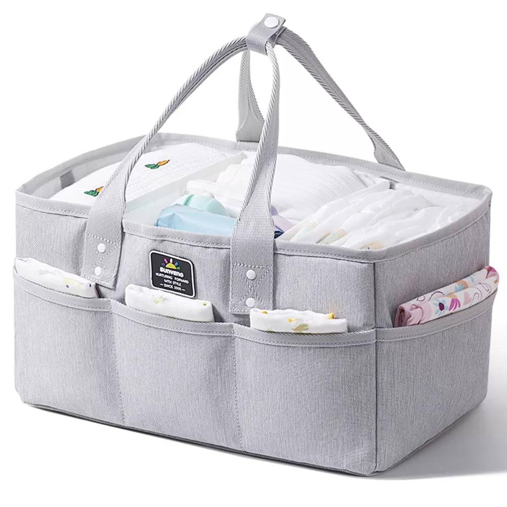 Sunveno Diaper Bag + Diaper Caddy - Nova Grey