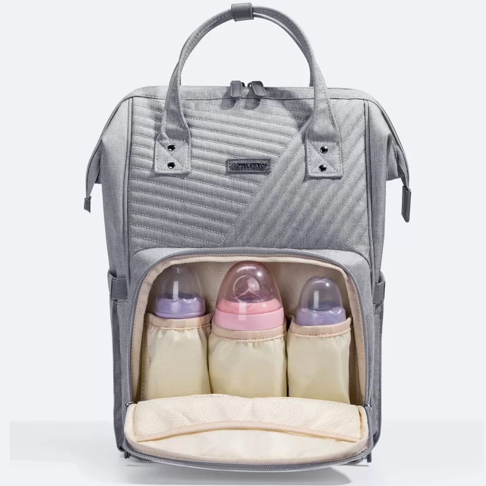 Sunveno Diaper Bag + Diaper Caddy - Nova Grey