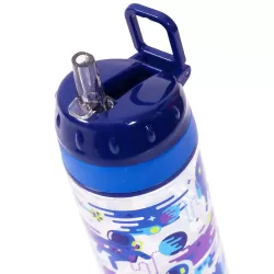 Eazy Kids Lunch Box Set and Tritan Water Bottle w/ Carry handle, Astronauts - Blue, 420ml