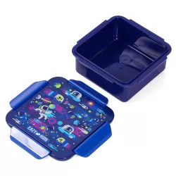 Eazy Kids Lunch Box Set and Tritan Water Bottle w/ Carry handle, Astronauts - Blue, 420ml