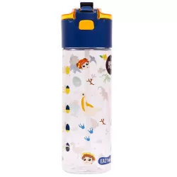 Eazy Kids Lunch Box Set and Tritan Water Bottle w/ Snack Box, T-Rex- Blue, 450ml