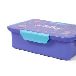 Eazy Kids Lunch Box Set and Tritan Water Bottle w/ Snack Box, Mermaid - Purple, 450ml