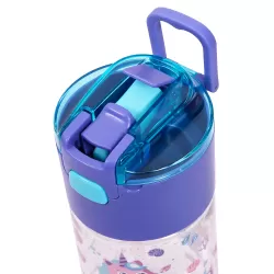 Eazy Kids Lunch Box Set and Tritan Water Bottle w/ Snack Box, Mermaid - Purple, 450ml