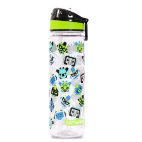 Eazy Kids Lunch Box Set and Tritan Water Bottle w/ Carry handle, Gen Z - Black, 650ml