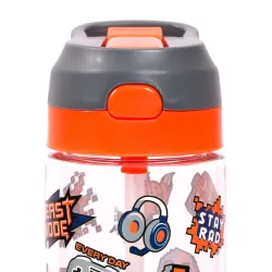 Eazy Kids Lunch Box Set and Tritan Water Bottle w/ Spray, Gen Z - Grey, 750ml