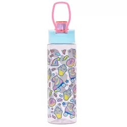 Eazy Kids Lunch Box Set and Tritan Water Bottle w/ Flip Lid, Gen Z Skater - Blue, 750ml