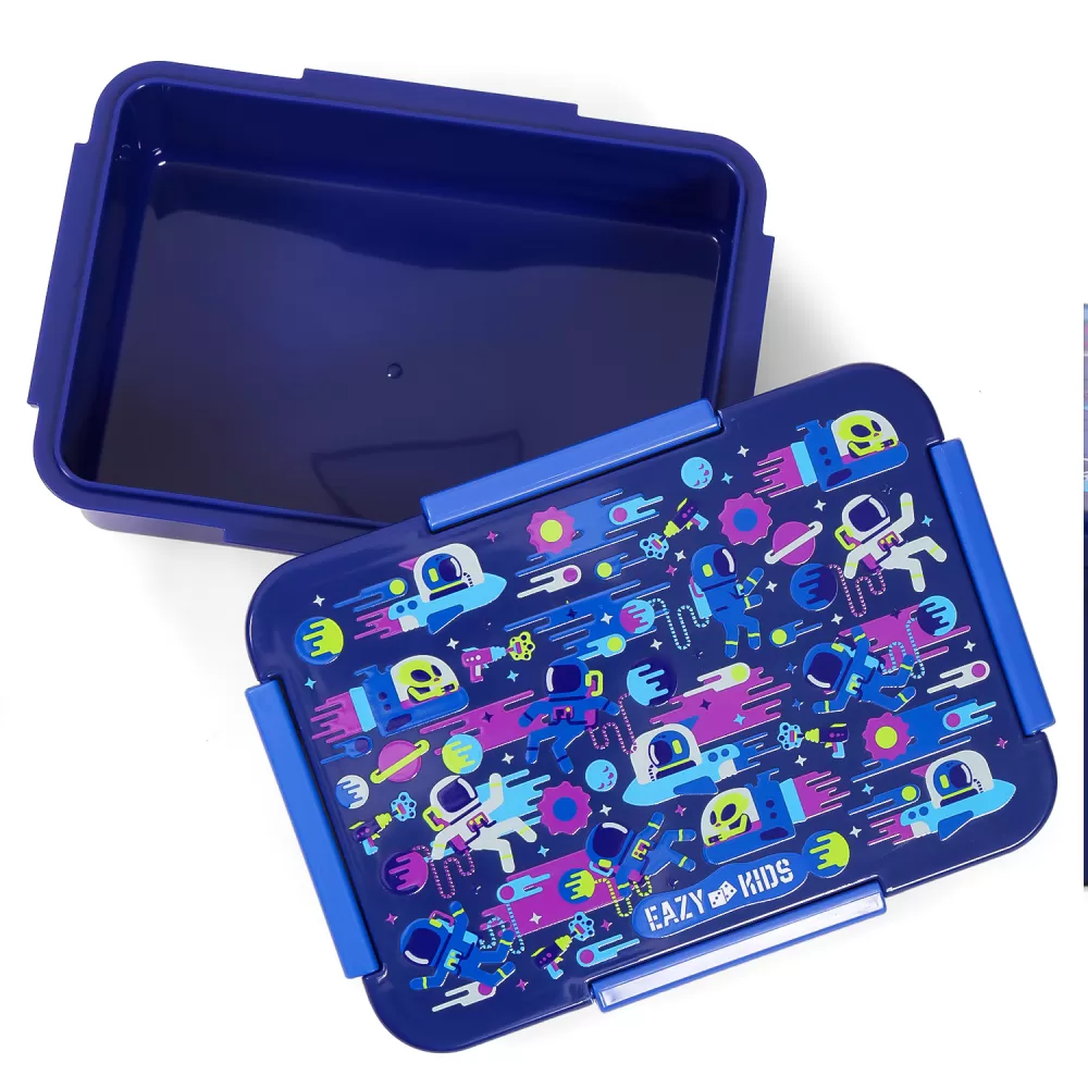 Eazy Kids Lunch Box Set, Astronauts - Blue