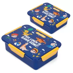 Eazy Kids Lunch Box Set, T-Rex- Blue