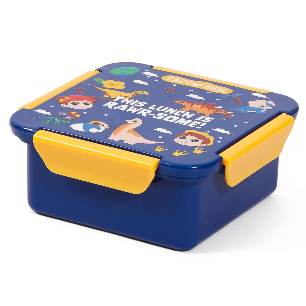 Eazy Kids Lunch Box Set, T-Rex- Blue