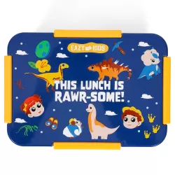 Eazy Kids Lunch Box Set, T-Rex- Blue